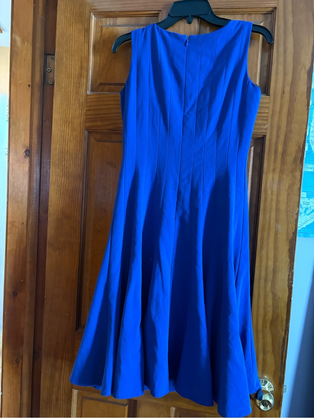 Calvin Klein Vibrant Cobalt Sleeveless Fit-and-Flare Dress